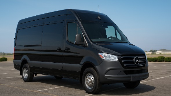 Exterior of Wilsonville Party Bus Company's 14 Passenger Sprinter Limousine in Wilsonville