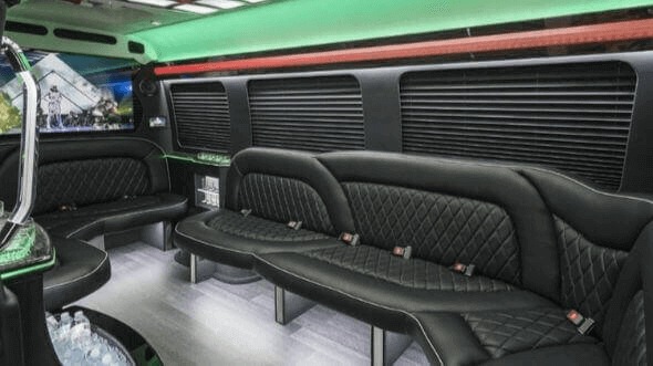 Interior of Grants Pass Party Bus Company's 18 Passenger Party Bus in Grants Pass