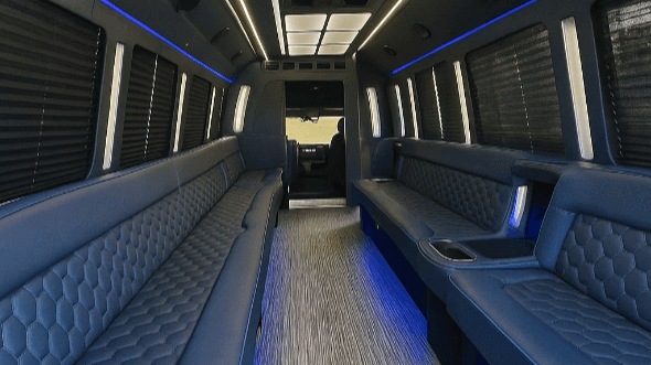 Interior of Keizer Party Bus Company's 20 Passenger Party Bus in Keizer