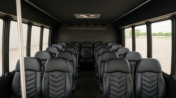 Interior of Oregon Party Bus Company's 25 Passenger Minibus in Oregon