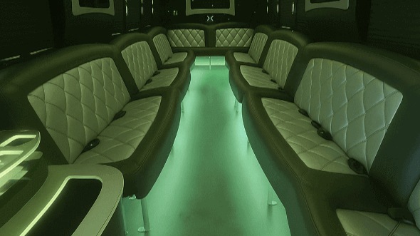 Interior of Beaverton Party Bus Company's 25 Passenger Party Bus in Beaverton