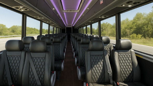 Interior of Oregon Party Bus Company's 28 Passenger Minibus in Oregon