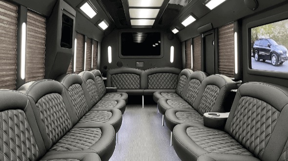 Interior of Redmond Party Bus Company's 28 Passenger Party Bus in Redmond