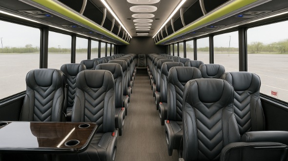 Interior of Oregon Party Bus Company's 35 Passenger Minibus in Oregon