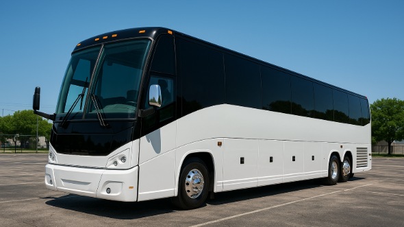 Exterior of Oregon Party Bus Company's 45 Passenger Charter Bus in Oregon