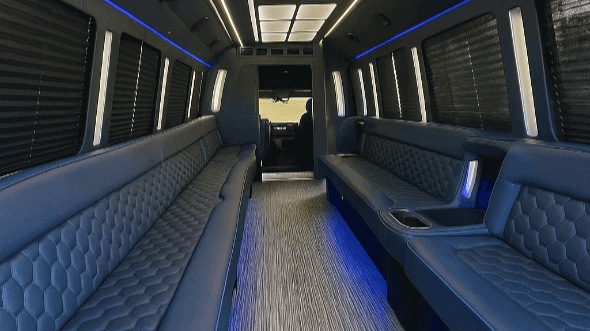 Interior of Tigard Party Bus Company's 50 Passenger Party Bus in Tigard