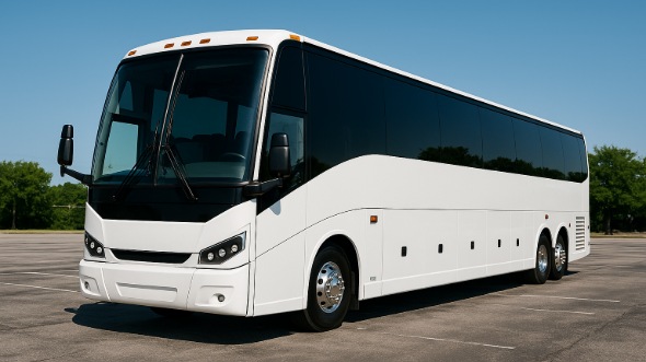 Exterior of Oregon Party Bus Company's 51 Passenger Charter Bus in Oregon