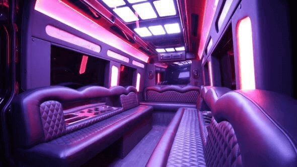 Oregon 18 passenger party bus interior